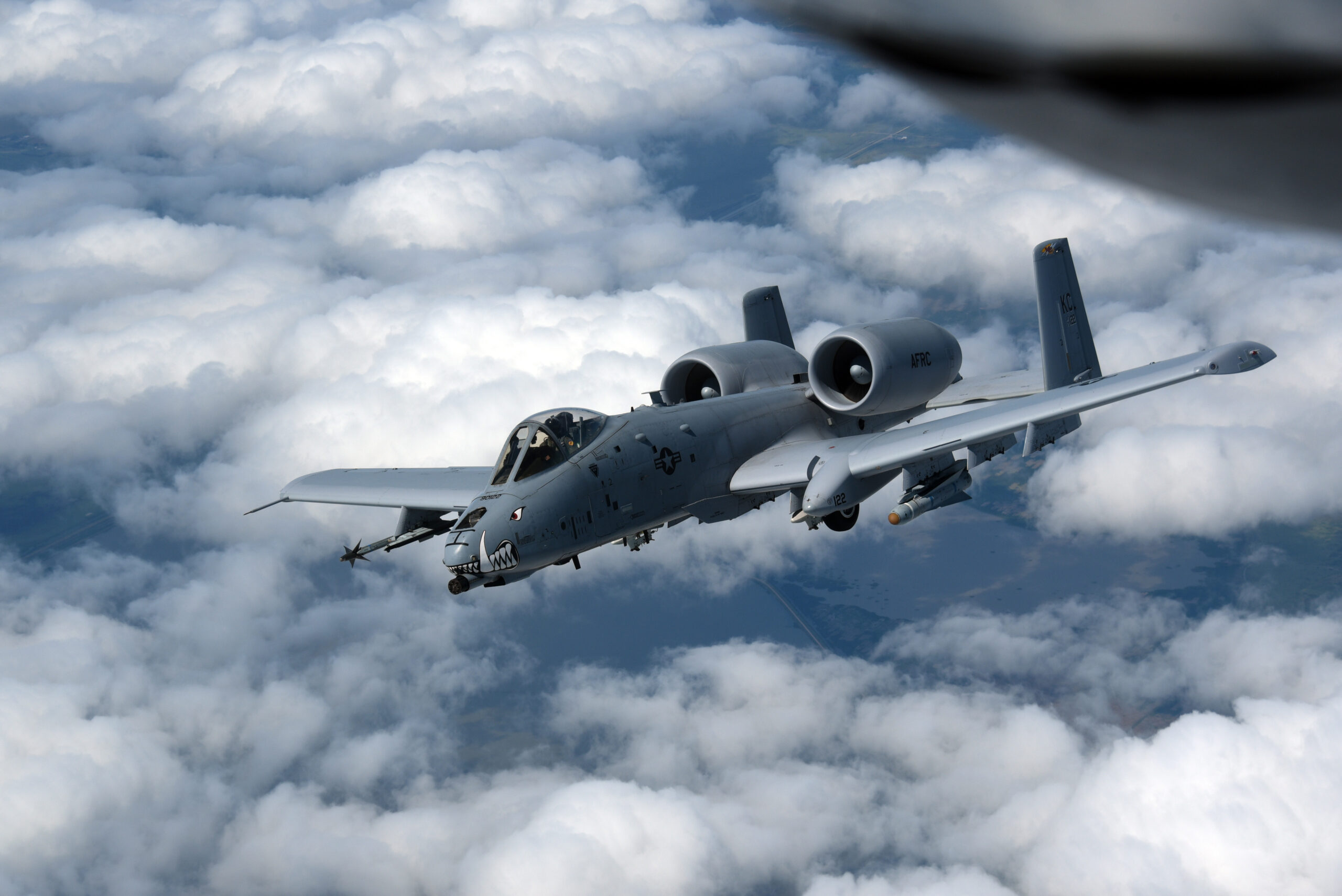 A U.S. Air Force A-10 Thunderbolt II from the 442nd Fighter Wing, U.S. Air Force Reserve, Whiteman Air Force Base, departs after receiving fuel in the skies near the border of Iowa and Missouri on July 7, 2020.

U.S. Air National Guard photo: Senior Master Sgt. Vincent De Groot